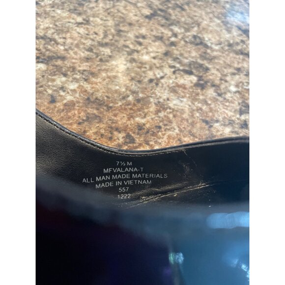 Marc Fisher Black Patent Leather Square Toe Slingback Heels For Women Size 7 1/2 - Picture 12 of 13